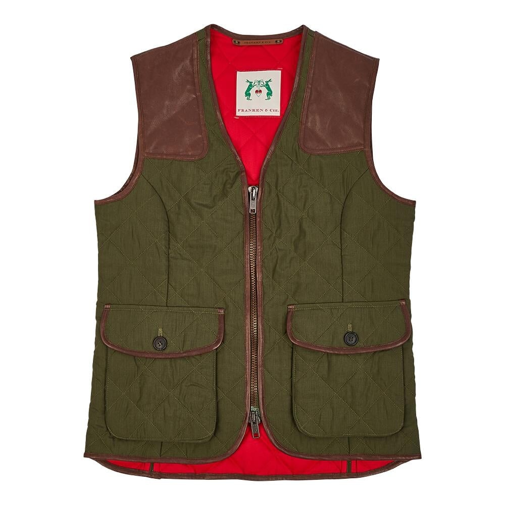 Franken & Cie Ladies skydevest, oilskin, oliven - 38 (M) Franken & Cie Ladies skydevest, oilskin, oliven - 38 (M)