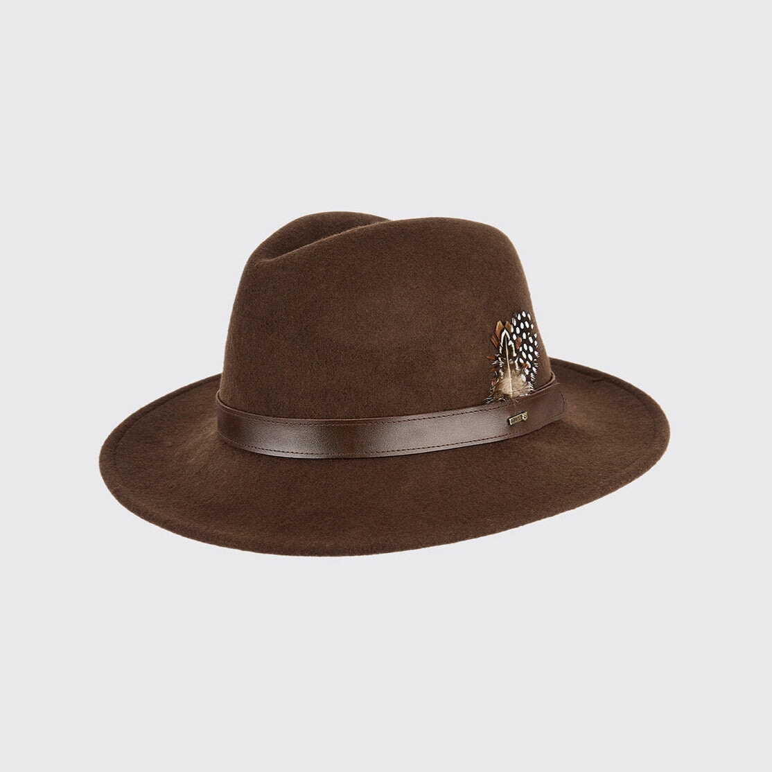 Gallagher filt hat m. fjer, bourbon - 55 (small) Gallagher filt hat m. fjer, bourbon - 55 (small)