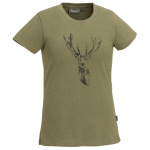 Pinewood Reed Deer T-Shirt - Dame (H.Olive, M)