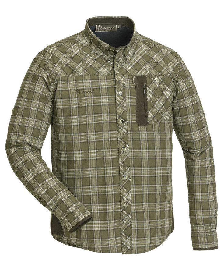 Pinewood Wolf herreskjorte (Pinegreen/Offwhite, 3XL) Pinewood Wolf herreskjorte (Pinegreen/Offwhite, 3XL)