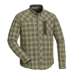 Pinewood Wolf herreskjorte (Pinegreen/Offwhite, XL)