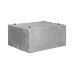 Betonsokkel 60 kg, forboret inkl. bolt